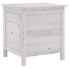vidaXL Caixa de arruma&ccedil;&atilde;o p/ jardim 50x49x56,5 cm abeto maci&ccedil;o branco