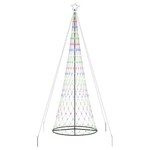 vidaXL &Aacute;rvore de Natal LED com 455 LEDs Multicolor 184.5 cm Metal