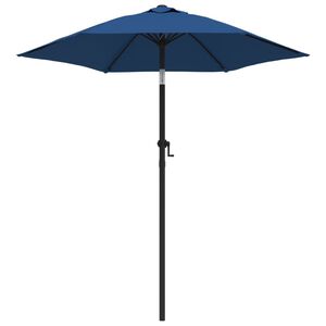 vidaXL Guarda-sol 200x224 cm alum&iacute;nio azul