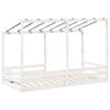 vidaXL Cama infantil com telhado 90x200 cm pinho maciço branco