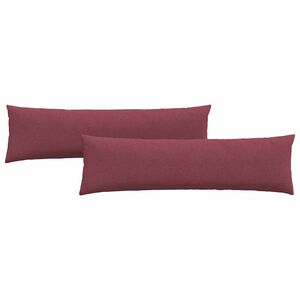 vidaXL Travesseiros de Sof&aacute; 2 pcs Vinho Vermelho 145 x 40 cm tecido