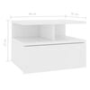 vidaXL Mesa de cabeceira suspensa 40x31x27 cm derivados madeira branco