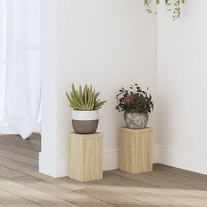 vidaXL Suportes p/ plantas 2 pcs 10x10x18 cm derivados madeira