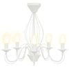 vidaXL Candelabro E14 Metal Branco &Oslash; 52 x 47 cm