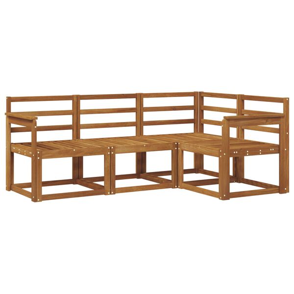 vidaXL Conjunto de Sof&aacute;s para Exterior 4 pcs Natural