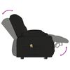 vidaXL Poltrona massagem 2 lug. recl. c/ suportes copo tecido preto