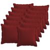 vidaXL Almofada HOUTEN 12 unid. Vinho Vermelho Linho Sint&eacute;tico