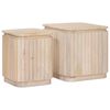 vidaXL Conjunto de Mesas Laterais Artesanais 2 pcs Branco