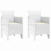 vidaXL Cadeira de Jardim 2 unid. Branco Polipropileno