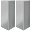 vidaXL Vaso/floreira jardim 2pcs triangular 40x40x75cm a&ccedil;o galvanizado