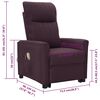 vidaXL Poltrona elevatória de massagens tecido roxo