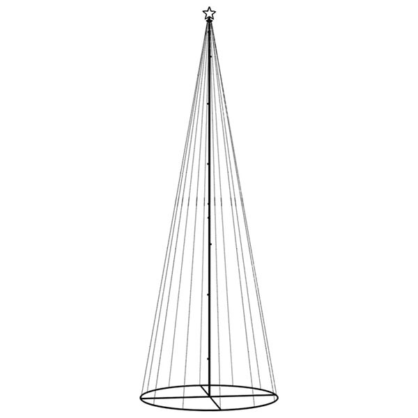 vidaXL Árvore de Natal em cone 732 luzes LED 160x500 cm azul
