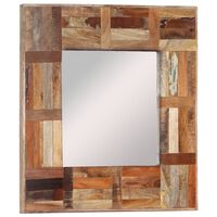 vidaXL Espelho parede madeira recuperada maciça 50x50 cm