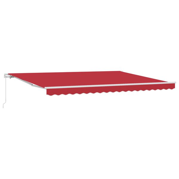 vidaXL Toldo Manual Vermelho 450 x 300 x 165 cm Poli&eacute;ster e Metal