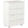 vidaXL Aparador 60x35x80 cm derivados de madeira branco brilhante