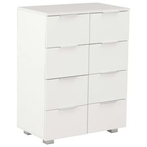 vidaXL Aparador 60x35x80 cm derivados de madeira branco brilhante