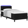 vidaXL Cama Box com colch&atilde;o com led Preto 80 x 200 cm tecido