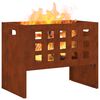 vidaXL Fire Pit Castanho 50 x 30 x 40 cm A&ccedil;o