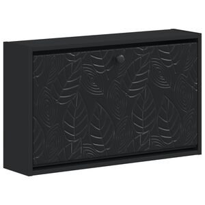 vidaXL Arm&aacute;rio de Sapatos de Parede DELFT 71 x 17 x 43 cm Preto