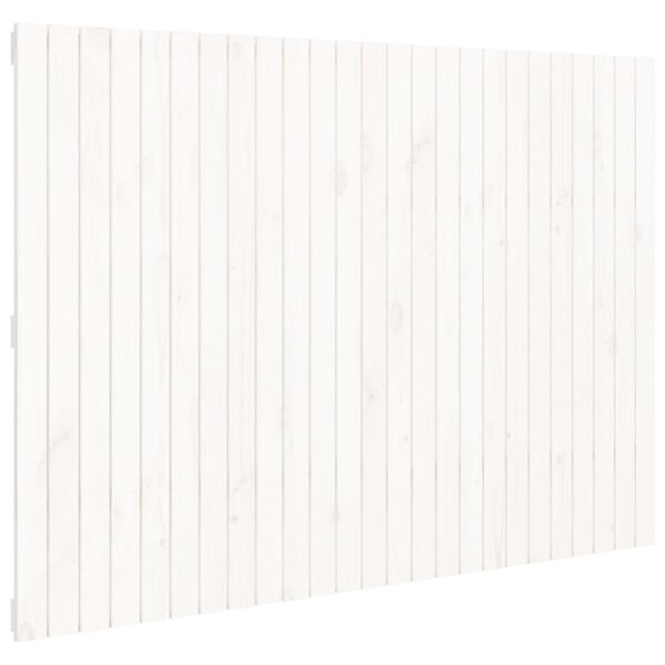 vidaXL Cabeceira de parede 159,5x3x110 cm madeira pinho maciça branco
