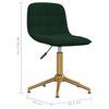 vidaXL Cadeiras de jantar giratorias 2 pcs veludo verde-escuro