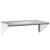 vidaXL Prateleira de parede 100x45x31 cm a&ccedil;o inoxid&aacute;vel prateado