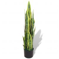 vidaXL Planta espada-de-são-jorge artificial com vaso 90 cm verde