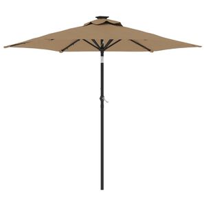 vidaXL Guarda-sol jardim c/ LEDs e poste de a&ccedil;o 225x225x212 cm