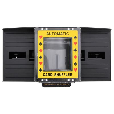 vidaXL Baralhador de cartas automático para 2 baralhos preto