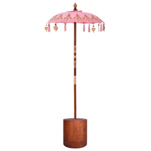 vidaXL Parasol Balin&ecirc;s com Base 2 unid. Rosa