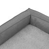 vidaXL Cama para c&atilde;es ergon&oacute;mica 75x53cm aspeto linho pel&uacute;cia cinzento