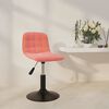 vidaXL Cadeira de jantar girat&oacute;ria veludo rosa