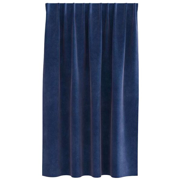 vidaXL Cortinas opacas 2 pcs Azul Escuro 140 x 140 cm Veludo