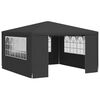 vidaXL Tenda festas com paredes laterais 4x4m 90g/m&sup2; antracite
