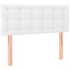 vidaXL Cabeceira de cama couro artificial 100x5x78/88 cm branco