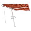 vidaXL Toldo autom&aacute;tico independente 300x250 cm laranja e castanho