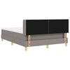 vidaXL Cama Box Cinzento-acastanhado 200 x 160 cm Poli&eacute;ster