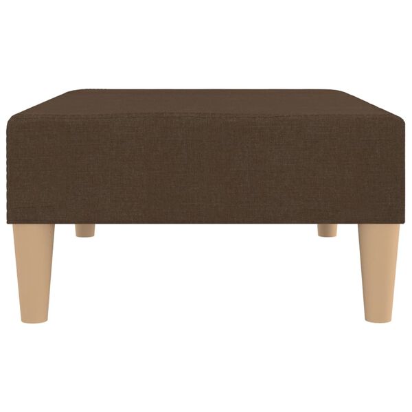 vidaXL Apoio de pés tecido 78x56x32 castanho