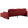vidaXL Sofá-cama modular de 3 lugares couro artificial vermelho tinto