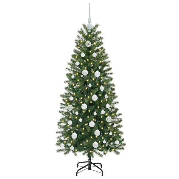 vidaXL &Aacute;rvore de Natal Artificial com 150 LEDs Verde 150 cm PE e PVC