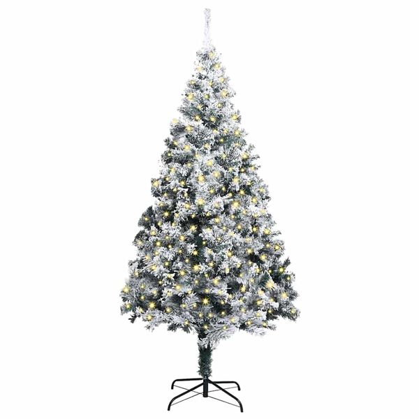 vidaXL &Aacute;rvore de Natal Artificial Pr&eacute;-iluminada Verde 400 cm PVC