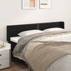 vidaXL Cabeceira cama abas couro artificial 183x16x78/88 cm preto