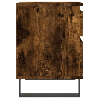 vidaXL Mesa de cabeceira 40x35x50 cm derivados madeira carvalho fumado