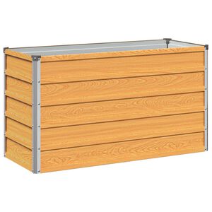 vidaXL Cama de Jardim Elevada Natural 100 x 40 x 55 cm