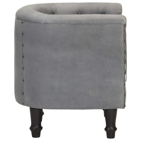 vidaXL Poltrona em couro genu&iacute;no e mangueira maci&ccedil;a preto