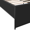 vidaXL Estrutura de cama 90x200 cm derivados de madeira/metal preto