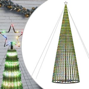vidaXL LED &Aacute;rvore de Natal 1544 LEDs Colorido 500 cm