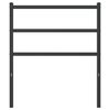 vidaXL Cabeceira de substitui&ccedil;&atilde;o 75 cm metal preto