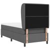 vidaXL Cama Box com colch&atilde;o Cinzento escuro 90 x 200 cm tecido