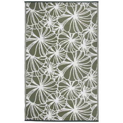 Esschert Design Tapete de exterior 241x152cm padrão floral OC21